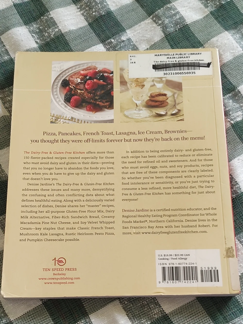 COOKBOOK: THE DAIRY FREE AND GLUTEN FREE